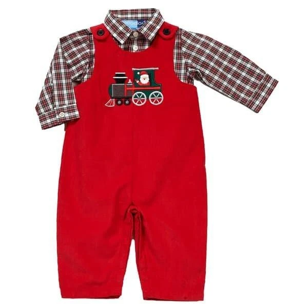 GOOD LAD Bebé 6-9M Pana Santa Tren Mono y Body Conjunto Nuevo con Etiquetas $48 Foto 1 de 1