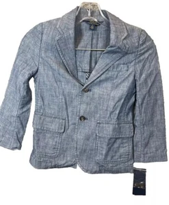 Polo Ralph Lauren Blazer Boys Jacket 6 Cruise Blue - Picture 1 of 9