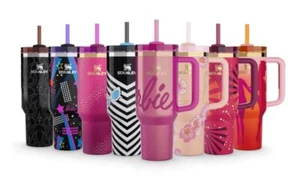 BARBIE x STANLEY 40oz Dream Quencher Collection Set Of 8 With Pink Box - Picture 1 of 9