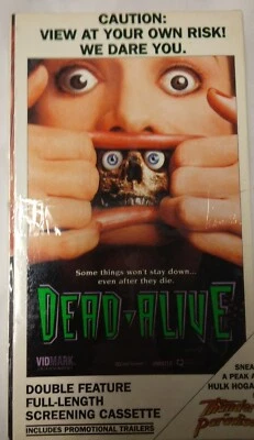 DEAD ALIVE & EXTREME JUSTICE Double Feature Screener VHS - Sealed - Very Rare!  - Image 1 of 4
