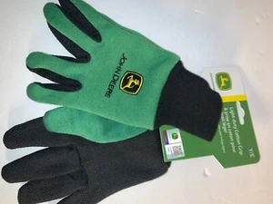 NWT John Deere Light-Duty Cotton Grip Gloves Gardening Gloves - Youth KIDS SIZE - Picture 1 of 2