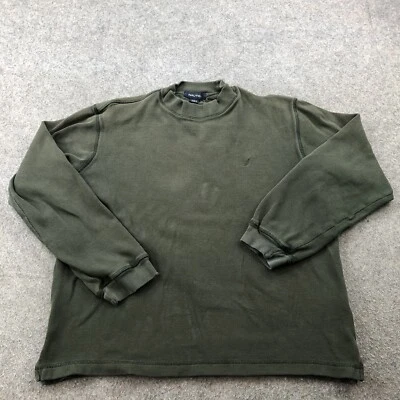 Vintage Nautica Sweatshirt Mens Medium Green Embroidered Logo Crew Neck Golf - Image 1 of 4