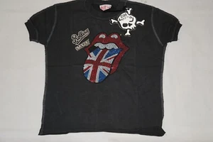 ROLLING STONES DIAMANTE UNION JACK FLAG KIDS AMPLIFIED T SHIRT NEW OFFICIAL - Picture 1 of 9