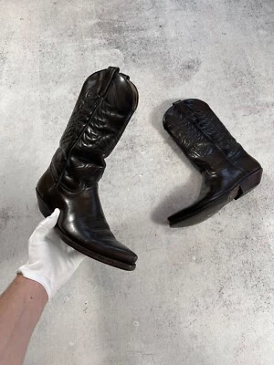 Винтажные ковбойские сапоги 90-х Buffalo Western кожаные коричневые туфли ручной работы размер 41 - Изображение 1 из 4