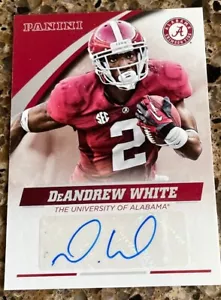 DEANDREW WHITE 2015 PANINI- ALABAMA EQUIPO COLECCIÓN AUTÓGRAFO AUTOMÁTICO DW-AL COMO NUEVO - Imagen 1 de 2