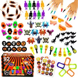 92 Pack Halloween Party Favors Set Halloween Prizes for Kids Trick or Treat Toys - Picture 1 of 9