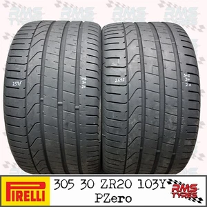 305 30 ZR 20 x2 Pirelli 103Y Part Worn Used Tyres 30530ZR20 x2 6-6.2mm - Picture 1 of 17