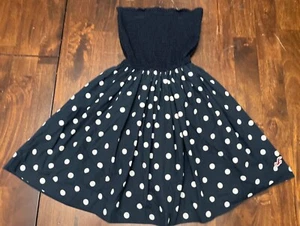 Vestido Hollister sin tirantes azul marino y blanco a lunares para mujer talla XS - Imagen 1 de 6