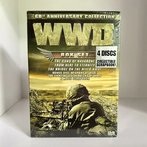 WWII 4 Disc DVD Box Set Guns Of Navarone Here To Eternity Bridge The River Kwai - Picture 1 of 9