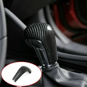 Carbon Fiber Inner Gear Lever Shift Knob Cover Trim For Mazda 3 2020-2024 - Imagen 1 de 8