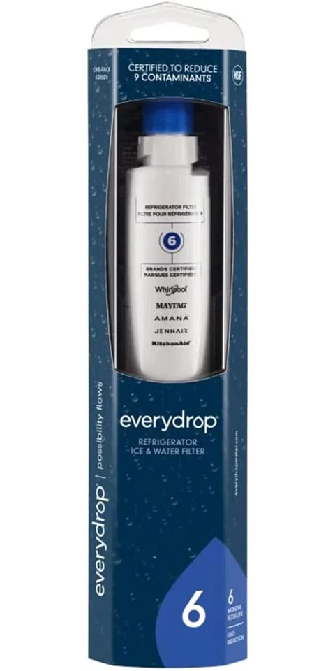 Everydrop by Whirlpool Ice and Water Refrigerator Filter 6, EDR6D1, Single-Pack - Image 1 of 1