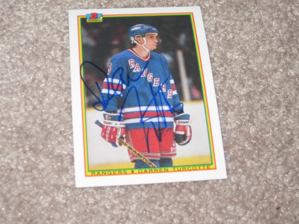 DARREN TURCOTTE SIGNED AUTOGRAPHED 1990 BOWMAN RC ROOKIE CARD #216 - Image 1 of 1