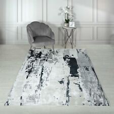 Aurora Glacier Silver AU10 Abstract Rug For Living Room - Extra Large 200x290cm