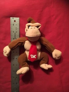 Donkey Kong Super Mario Bros Nintendo 64 Beanie BD&A 8” Plush 1997 Rare - Picture 1 of 5