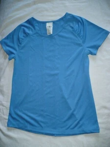 Athletic Works Girls Active T Shirt Mesh Back Size X-Large (14-16) Cabana Blue - Picture 1 of 2