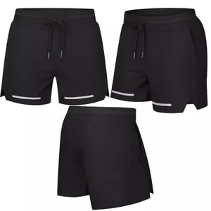 Kids Boys Side Split Shorts Training Booty Shorts Drawstring Shorts with Pockets - Picture 1 of 16