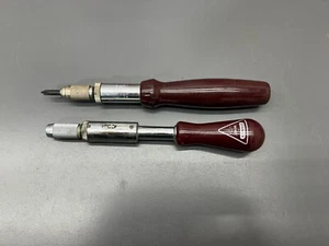 (c) VINTAGE STANLEY YANKEE 135A 135B 2PC SPIRAL RATCHET SCREWDRIVER SET VGC USA - Picture 1 of 5