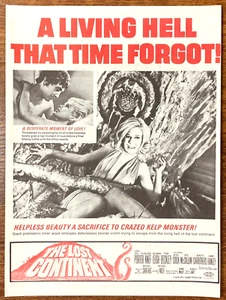 LOST CONTINENT Movie Pressbook Herald Hammer Horror Monster Fantasy Sexy - Picture 1 of 2
