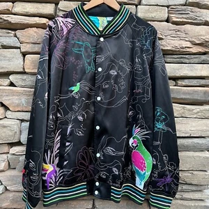 Artful Dodger Hombres Chaqueta Bordada XL Cortador Niños Crew Negro Bombardero Pista - Imagen 1 de 24