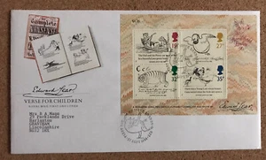 1988 Edward Lear -Verse for Children Stamps GB FDC with Insert & London Postmark - Picture 1 of 3