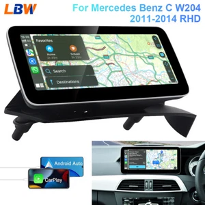 Pantalla táctil de 10,25"" Carplay Android automático para Mercedes Benz C W204 2011-2014 RHD - Imagen 1 de 12