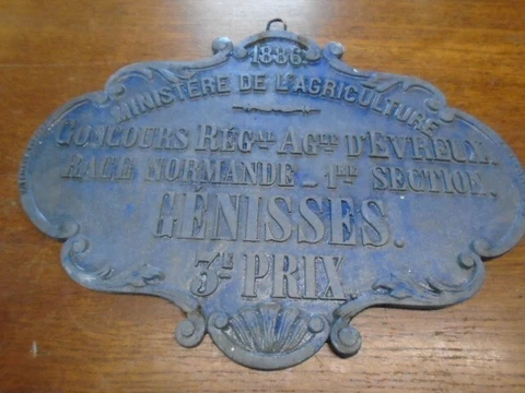 Antique French Large Pewter Paris Wall Plaque Sign 1886 35cm x 27cm Cover