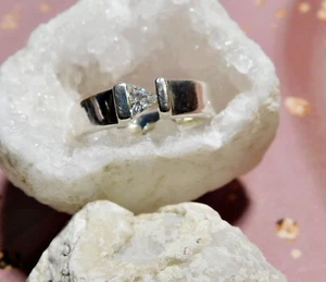 Diamonique Silberring 925 mit dreieckigem Diamonique Stein Gr. 18,5 gebraucht - Bild 1 von 3