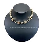 CHANEL Necklace Coco CC Pendant choker Chain AUTH Gold 37-45cm B22K LOGO rare FS