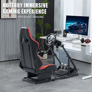 Hottoby Verstellbares Racing Cockpit Mit Rotem Sitz Kompatibel Mit Logitech G29 - Bild 1 von 7