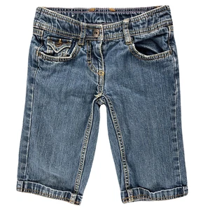 Mexx Shorts Girls 5 Blue Denim Jean Adjustable Waist Embroidered Logo Kids Youth - Picture 1 of 15