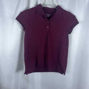 Place L/G-10/12 Burgundy School Polo Top Short Sleeve Made In India - Picture 1 of 5