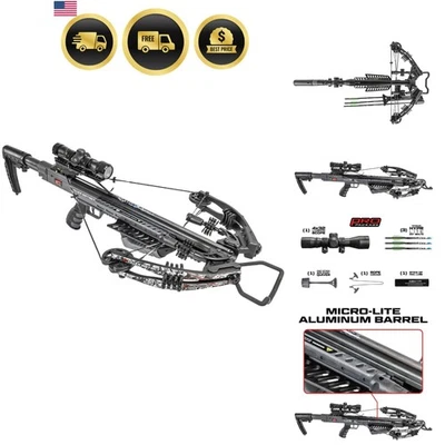 Crossbow 415 FPS Compound Bow Camo Ambidextrous Archery Kit 1pc - Image 1 of 4