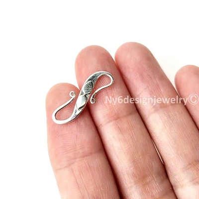 Sterling Silver S Hook Clasp 23x9mm 925 Solid Connector for Necklace Bracelet - Image 1 of 4