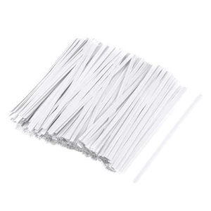 Long Strong Twist Ties 4.7 Inches Quality Kraft Closure Tie White 200pcs - Picture 1 of 4