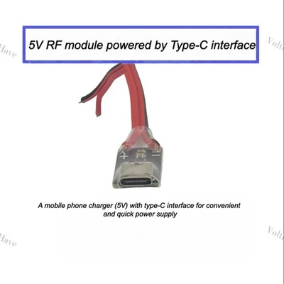 1PCS 5V RF Module with Type-C Interface Connectable Mobile Phone Charger New - Image 1 of 3