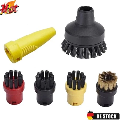 Juego de 6 accesorios de cepillos redondos para Karcher SC1 SC2 SC3 SC4 piezas de limpiador a vapor - Imagen 1 de 4