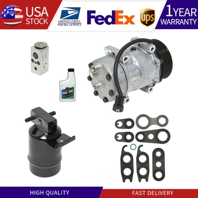 Kit de compresor, secador, sello, tubo y aceites de aire acondicionado para Dodge D250, D350, W250, W350 Foto 1 de 4