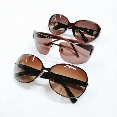 БЕЗ ТАРИФА Burberry Salvatore Ferragamo солнцезащитные очки 3 комплект коричневый металл 4606495 - Изображение 1 из 4