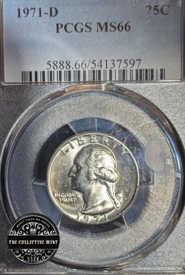 1971~D Washington Quarter 25 Cents~ MS66~Ungraded DDR Nice Potential Gain  - Image 1 of 4