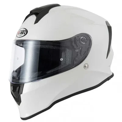 CASCO DE CHOQUE DE MOTOCICLETA CARA COMPLETA DORADO ACU VCAN H151 BLANCO BRILLANTE XS Foto 1 de 4