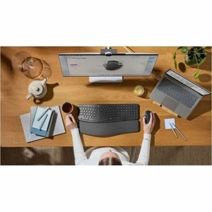 Logitech MX Ergo S Plus Advanced Wireless Trackball Mouse, USB-C Rechargeable Wi - Picture 1 of 14
