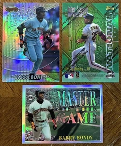 BARRY BONDS 1996 &1997 TOPPS CHROME, BOWMAN’S BEST & FINEST REFRACTOR CARDS READ - Picture 1 of 16