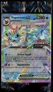 Pokemon TCG Vaporeon ex 023/131 Stamped SEALED Promo Prismatic Surprise Box - Picture 1 of 1