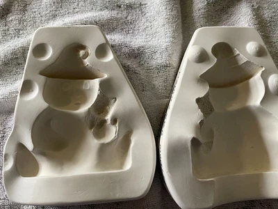 Nowell NM-2419 - Snowman with Kitten Ceramic Mold - Image 1 of 4