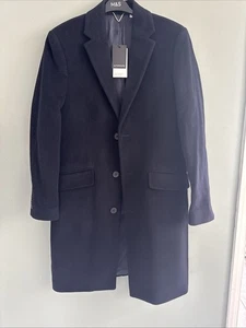 Marks and Spencer Autograph Men’s Wool Rich With Cashmere Coat Size M Reg - Picture 1 of 13