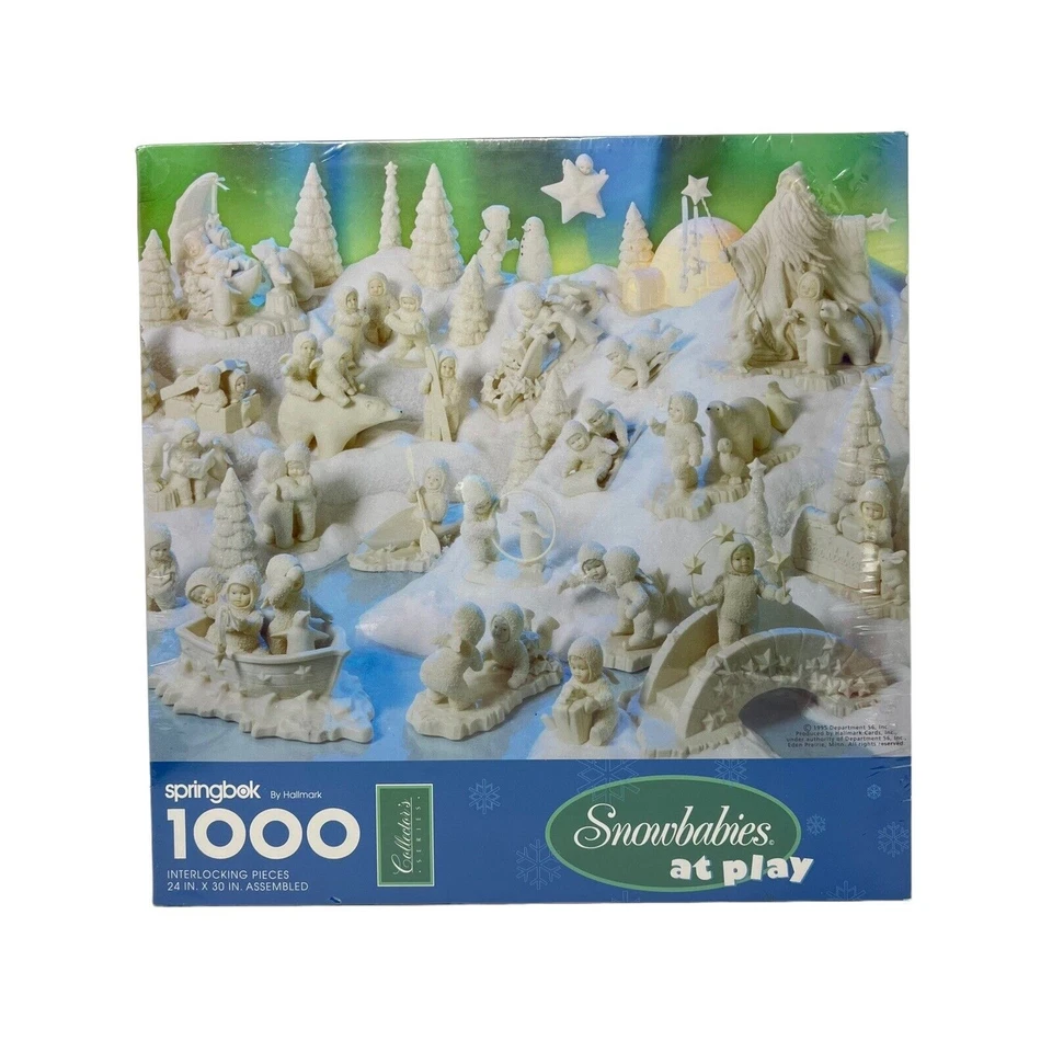 Springbok Hallmark Snowbabies At Play 1000 Piezas Puzzle 24" x 30" Nuevo en Caja Sellado Foto 1 de 4