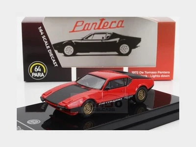 1:64 PARAGON De Tomaso Pantera Rhd 1972 Light Down Red Black PA-65644 - Immagine 1 di 2