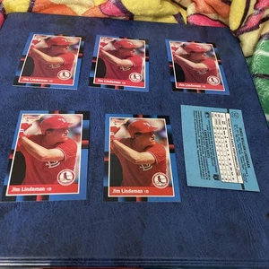 Lot of 6 Jim Lindeman St. Louis Cardinals 1988 Donruss Baseball Cards - Picture 1 of 3