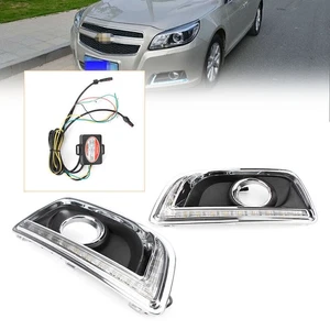2pcs DRL LED Daytime Running Lights Fog Lamp Fit Chevy Malibu 2013 2014 - Picture 1 of 8