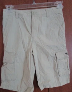 Quiksilver Beige Cargo Shorts Sz 26 Cotton Nylon Polyester Waist 26 Side 19 I 10 - Picture 1 of 6